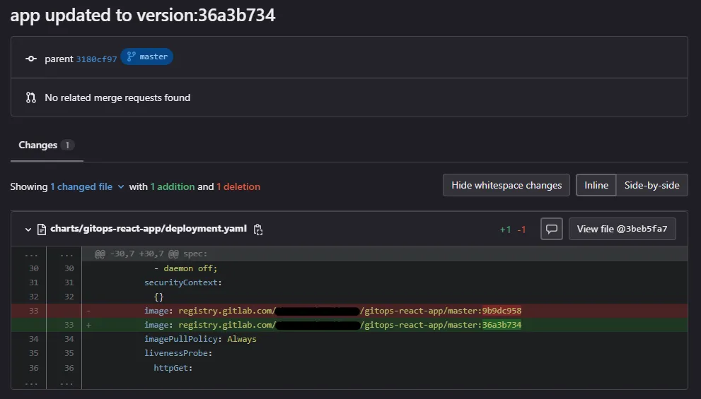 ArgoCD Manifest Repository Update